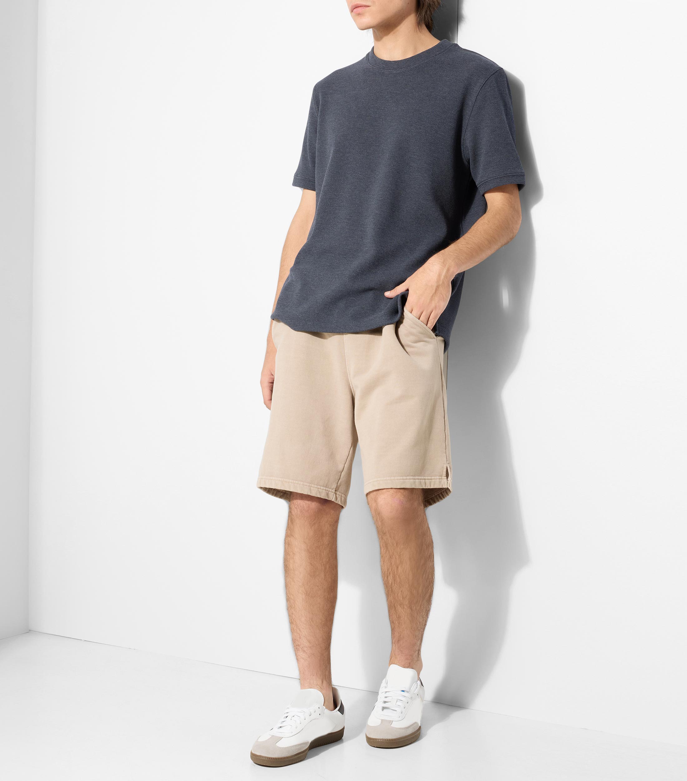 Playera cuello redondo manga corta lisa Hombre